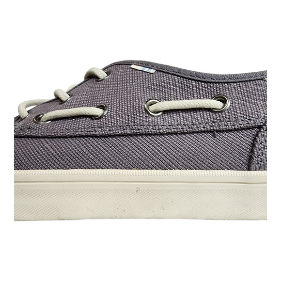 Tom's Dorado Canvas Boat Shoe in Shade (Gray) Size 8 - Picture 3 of 12